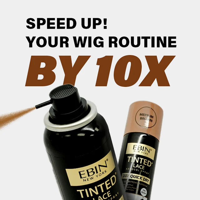 Ebin Tinted Lace Aerosol Spray 10X Quick Dry 100ml Wig & Lace Tint