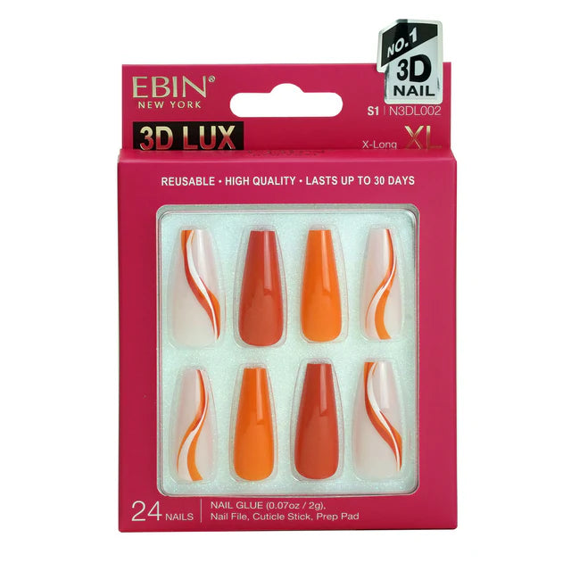 Ebin 3D Lux Bloody Mary Reusable Press-On Nails X-Long Stiletto