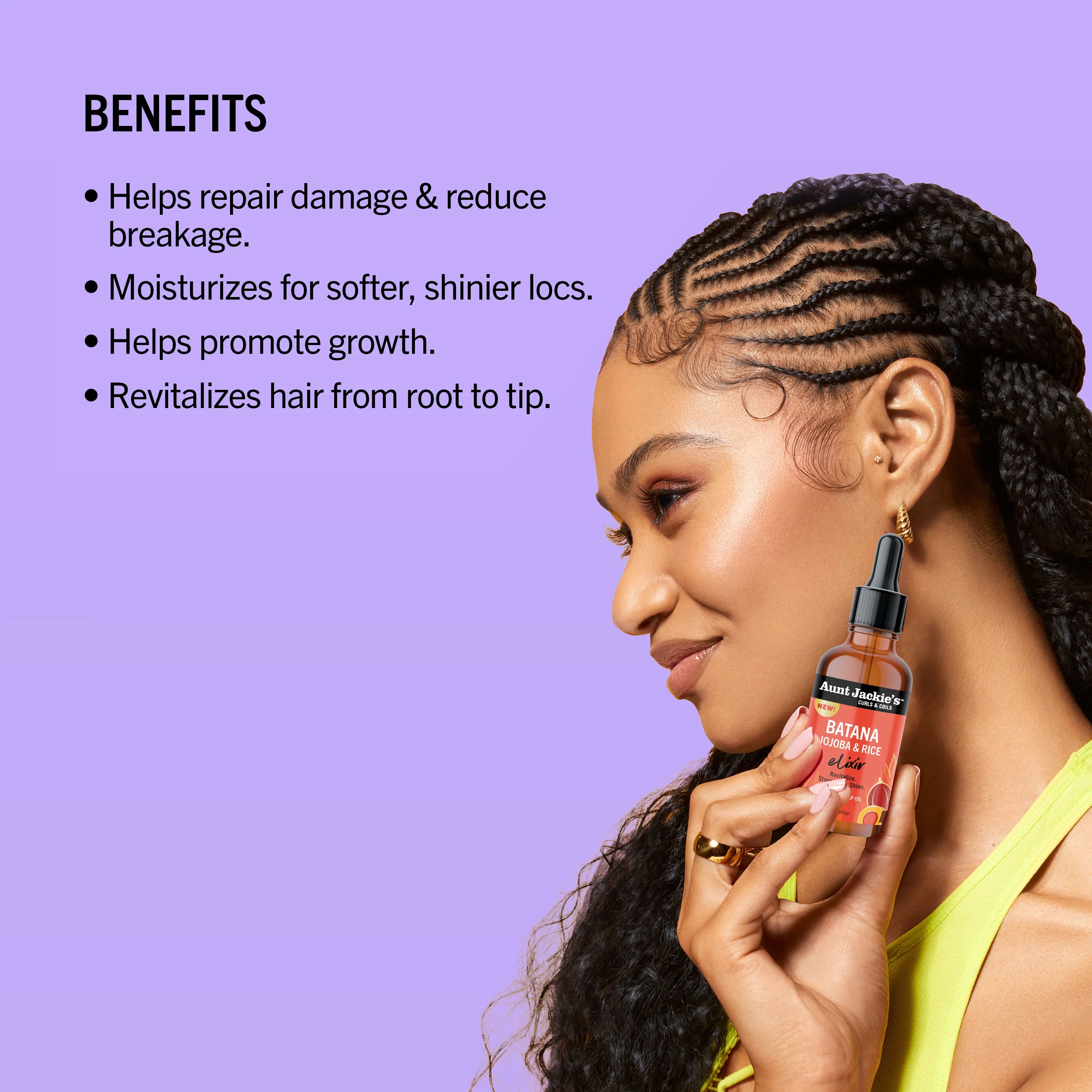 Aunt Jackie's Batana Jojoba Rice Elixir Hair and Scalp Oil 59ml