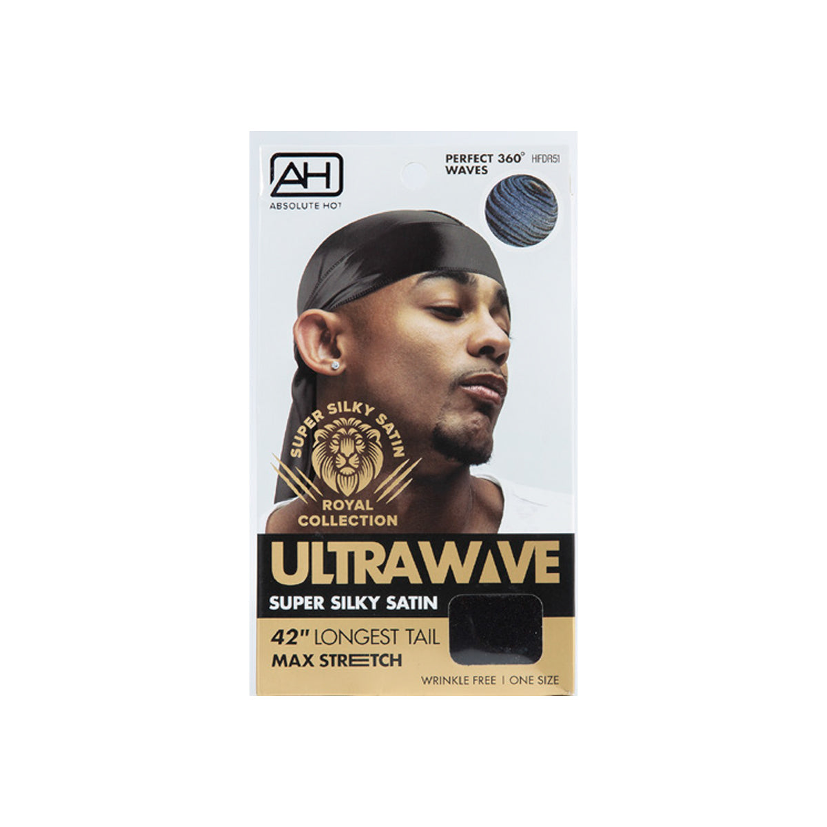 Absolute Hot Ultra Wave Super Silky Satin Durag 42 Inch Longest Tail