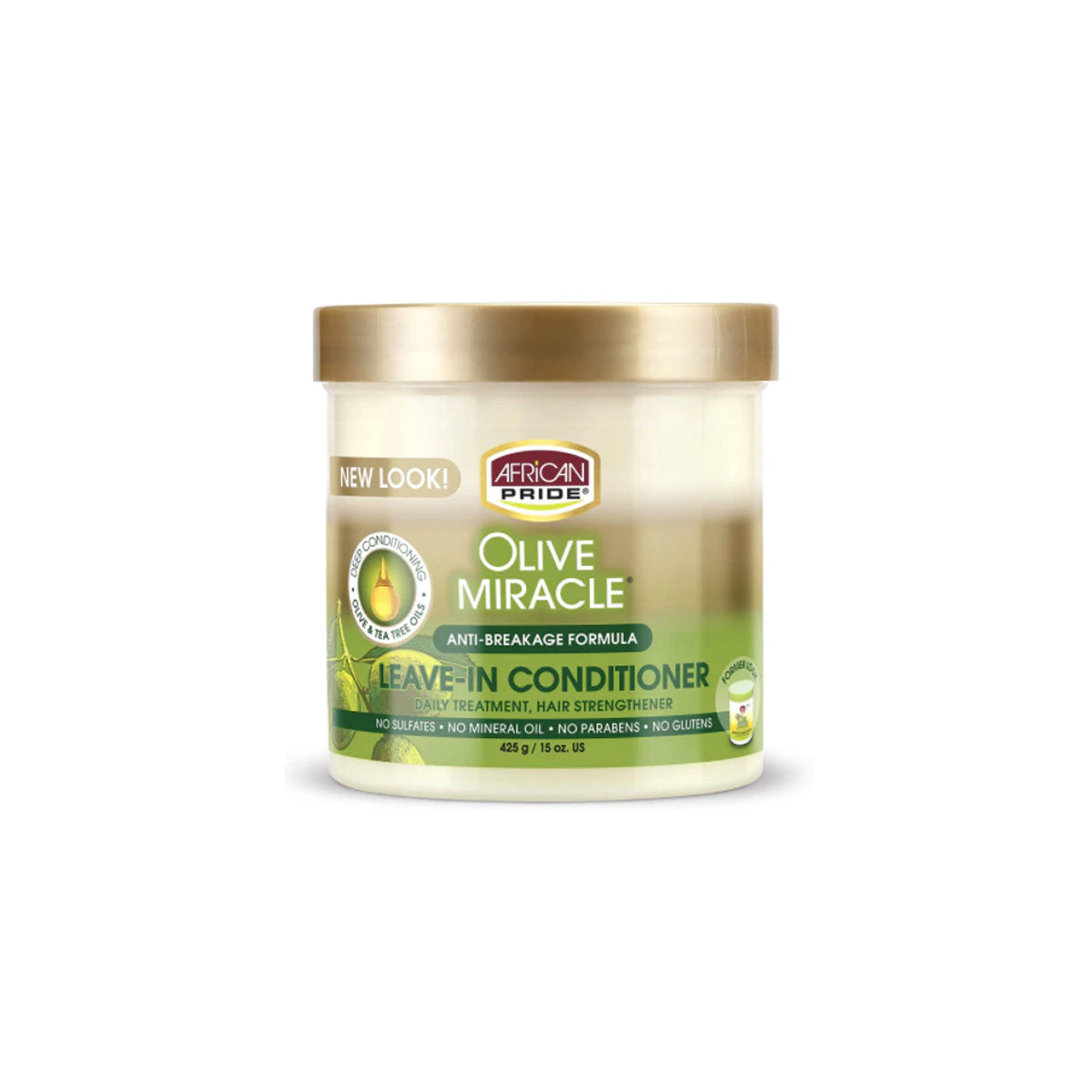 African Pride Olive Miracle Leave-In Conditioner 15oz – Strengthening Hair & Scalp Tonic