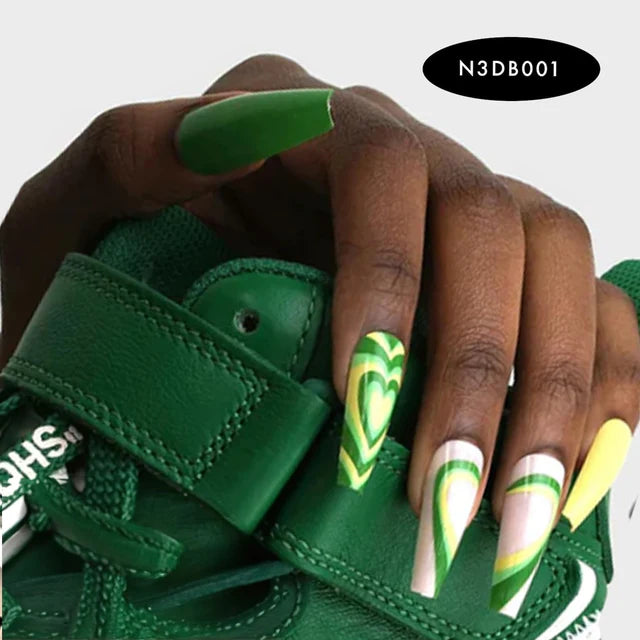 Ebin Brooklyn Hottie Press-On Nails Coffin Shape Artistic Reusable Set