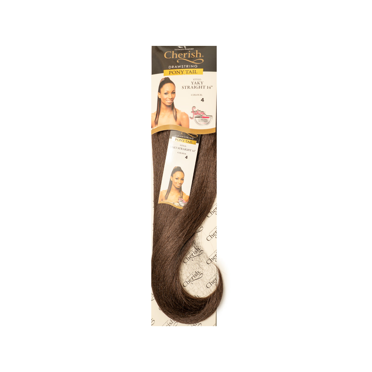 Cherish Yaki Straight 14 Inch Drawstring Synthetic Ponytail