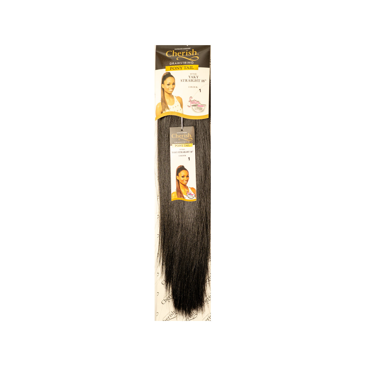 Cherish Synthetic Drawstring Ponytail Yaky Straight 18 Inch Hair Extension
