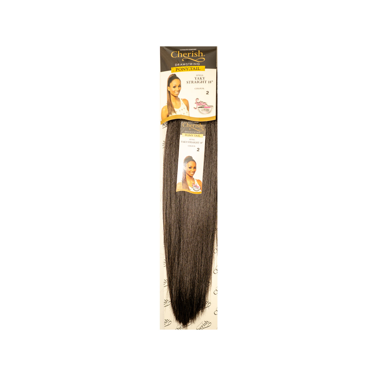 Cherish Synthetic Drawstring Ponytail Yaky Straight 18 Inch Hair Extension