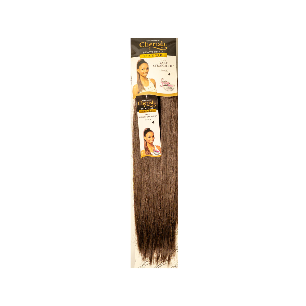 Cherish Synthetic Drawstring Ponytail Yaky Straight 18 Inch Hair Extension