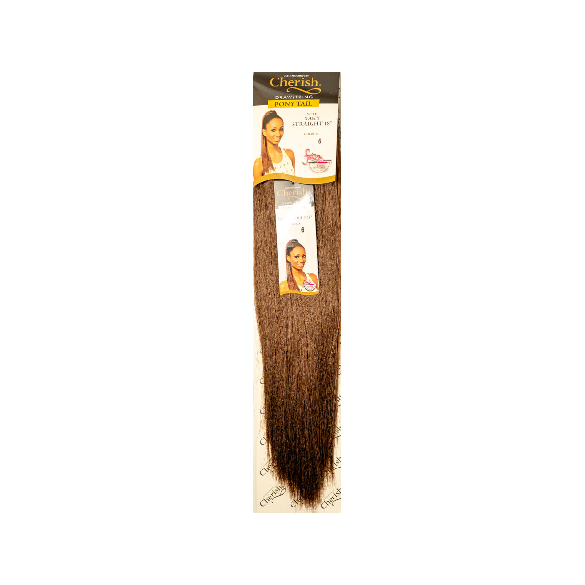 Cherish Synthetic Drawstring Ponytail Yaky Straight 18 Inch Hair Extension