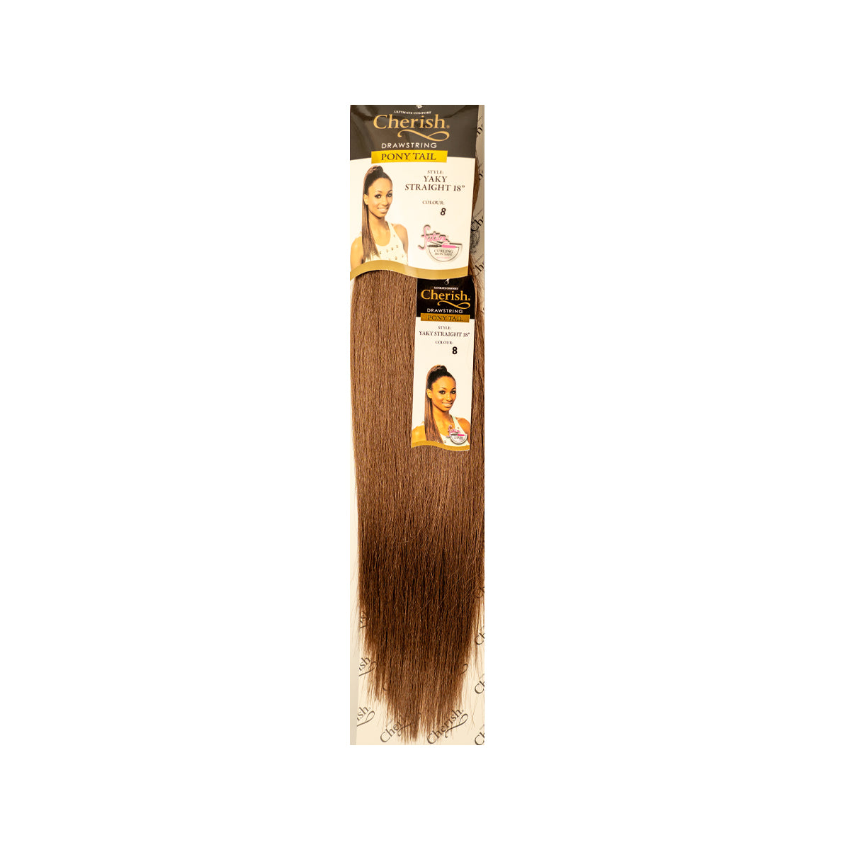 Cherish Synthetic Drawstring Ponytail Yaky Straight 18 Inch Hair Extension