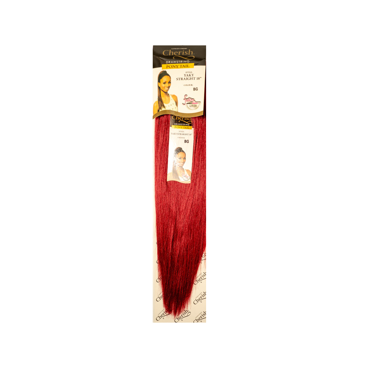 Cherish Synthetic Drawstring Ponytail Yaky Straight 18 Inch Hair Extension