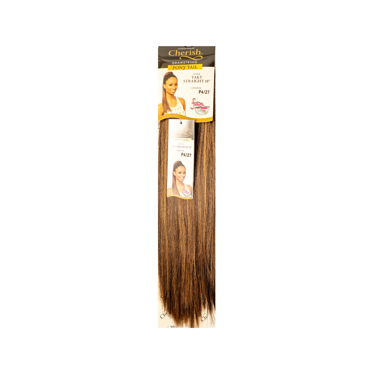 Cherish Synthetic Drawstring Ponytail Yaky Straight 18 Inch Hair Extension