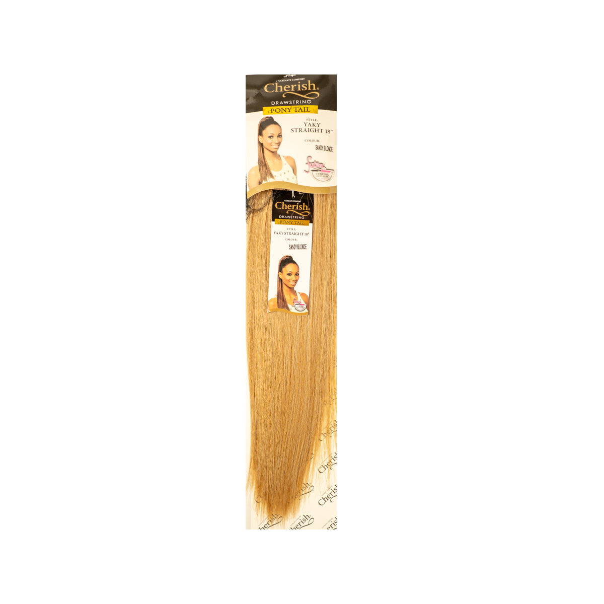 Cherish Synthetic Drawstring Ponytail Yaky Straight 18 Inch Hair Extension