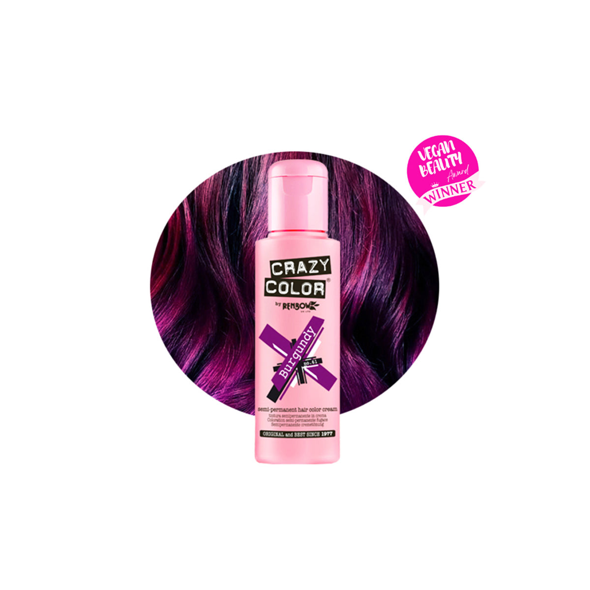 Crazy Color Semi Permanent Hair Dye Hot Collection 100ml Vibrant Hair Color