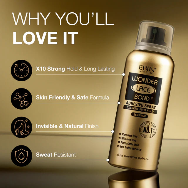 Ebin Wonder Lace Bond Wig Adhesive Spray Sensitive