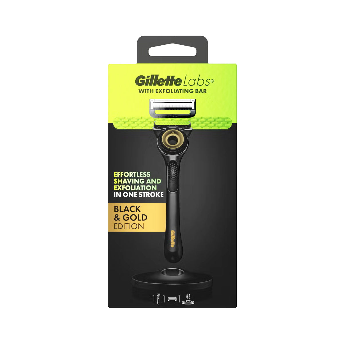 Gillette Labs Black & Gold Razor with Exfoliating Bar