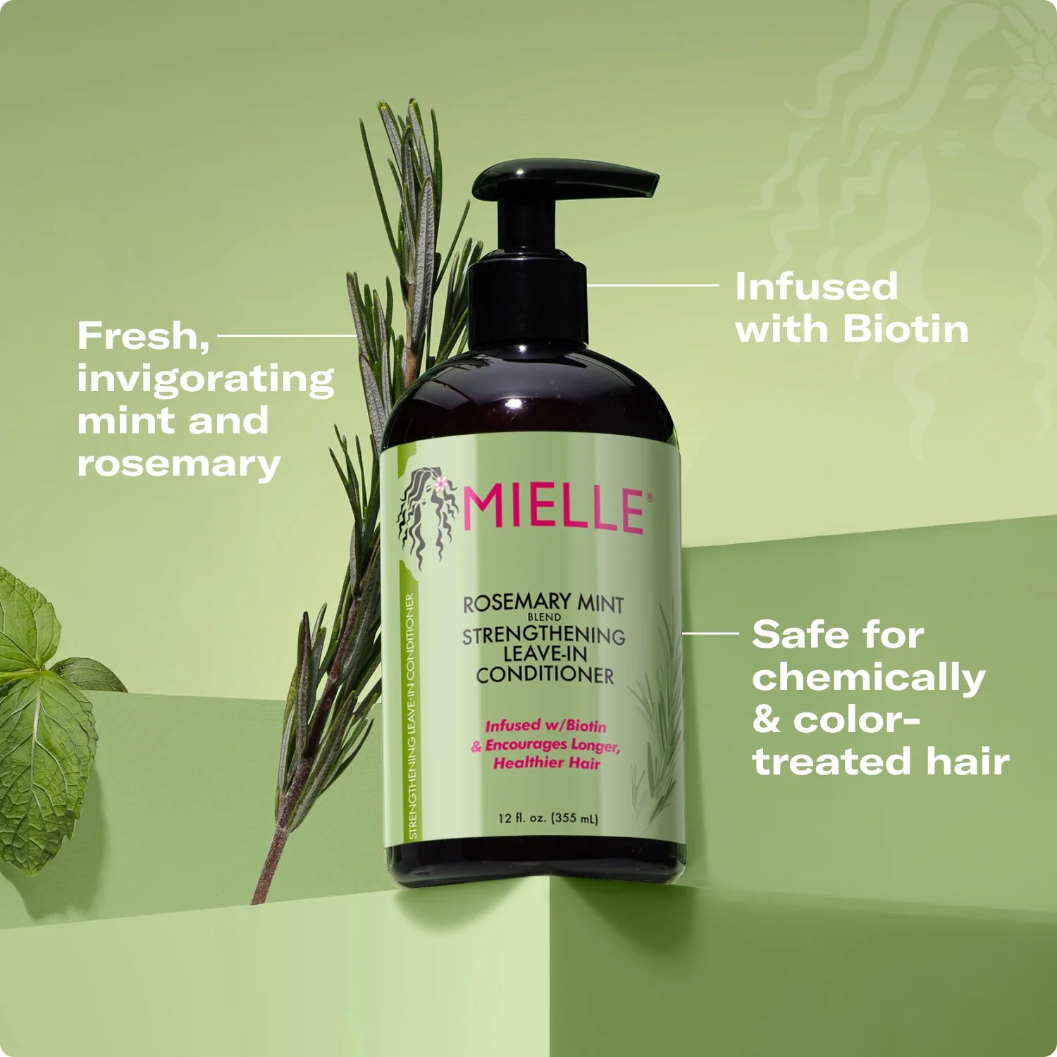 Mielle Rosemary Mint Strengthening Leave-In Conditioner 12oz