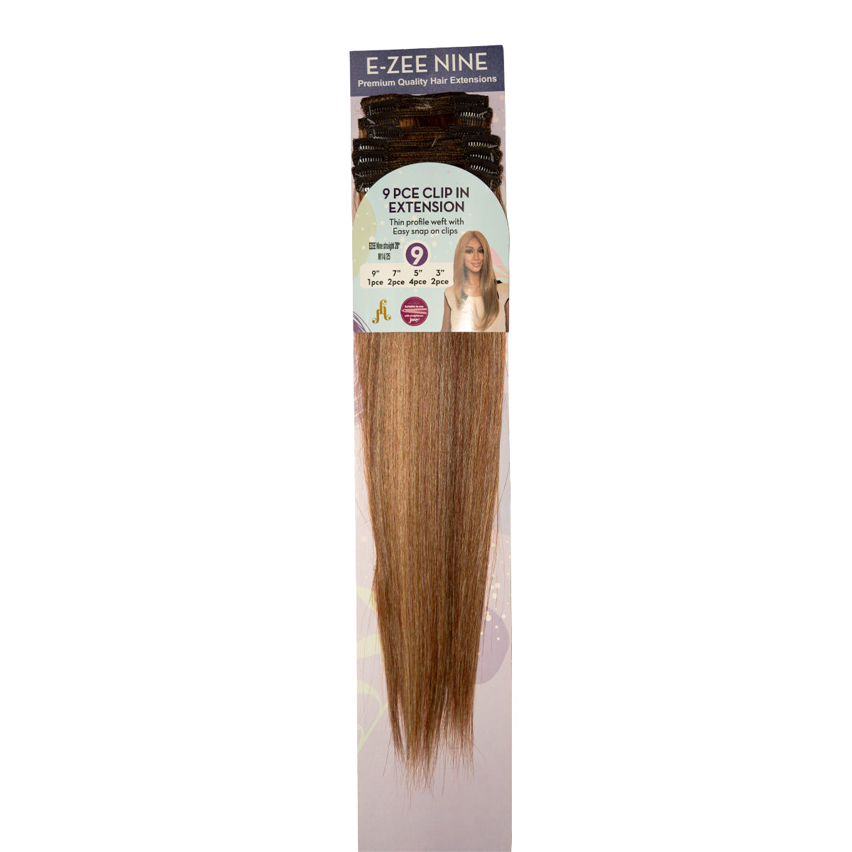 Jazzy Hair E-Zee 9 Clip In Straight 20 Inch Synthetic Hair Extensions