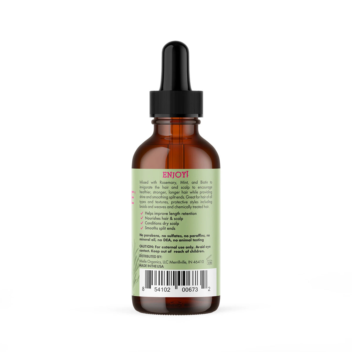 Mielle Rosemary Mint Scalp & Hair Strengthening Oil 2oz Biotin Hair Treatment