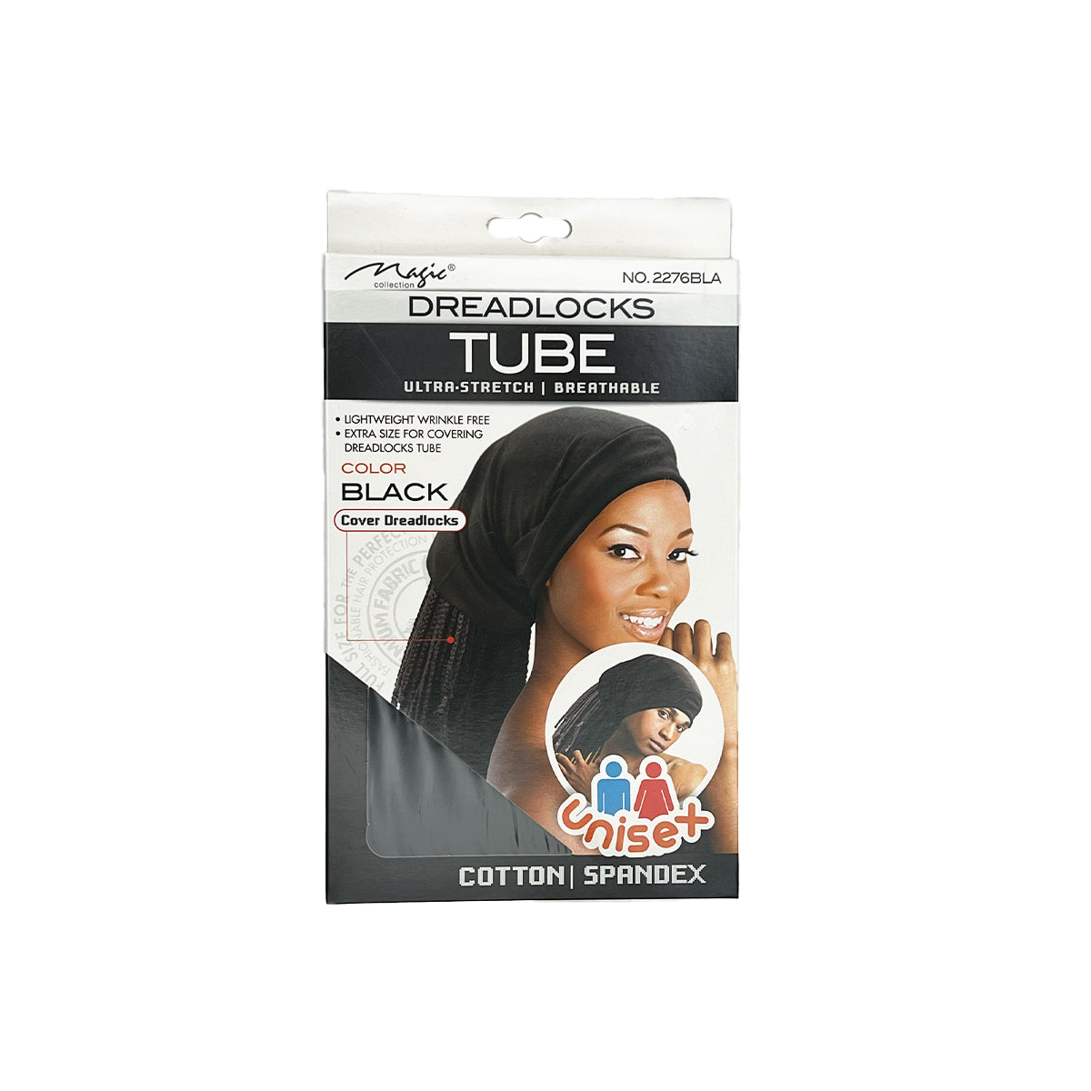 Magic Collection Dreadlocks Tube Black Stretchable Dreadlock Hair Cover