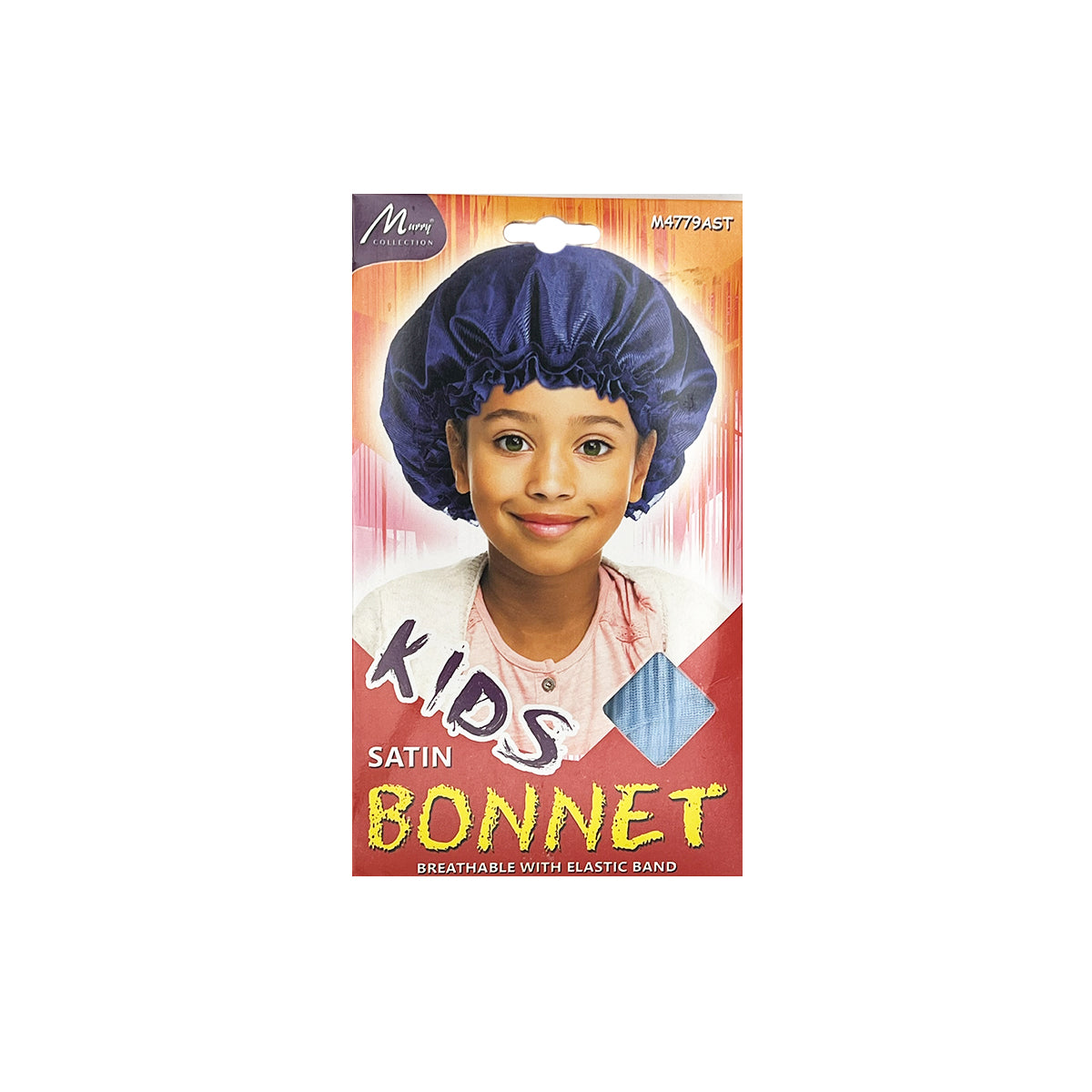 Murry Collection Kids Satin Bonnet Breathable Elastic Hair Cap Assorted Colors