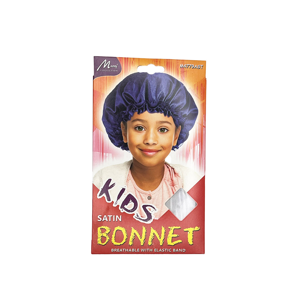 Murry Collection Kids Satin Bonnet Breathable Elastic Hair Cap Assorted Colors