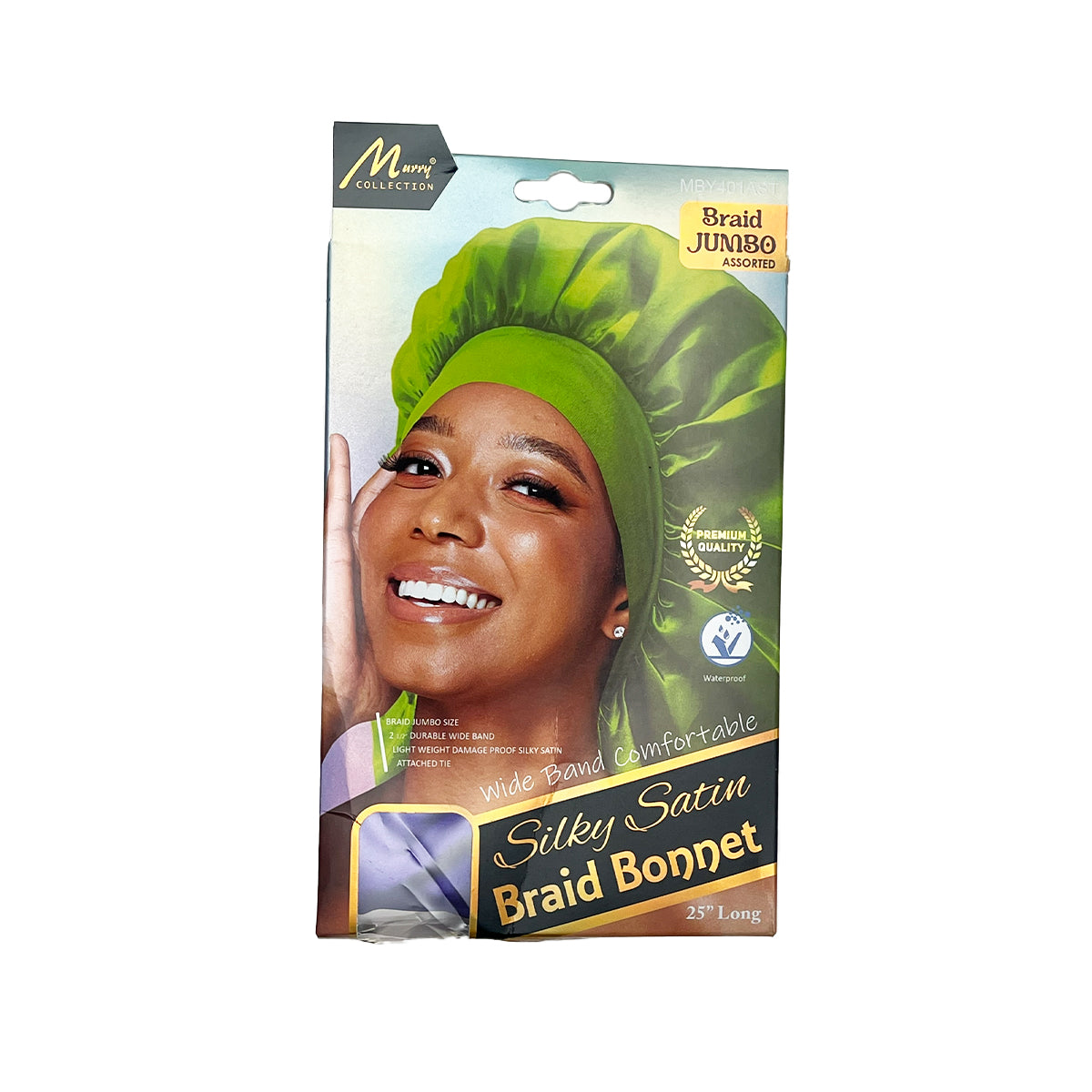 Murry Collection Silky Satin Braid Bonnet Jumbo Size Assorted Colors
