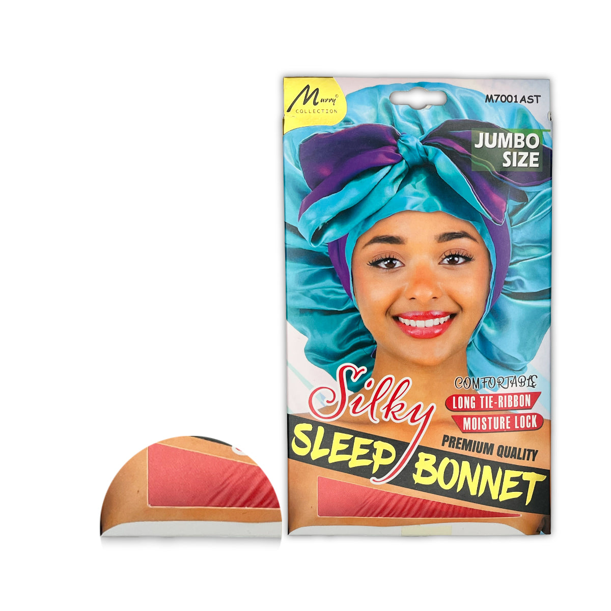 Murry Collection Premium Silky Sleep Bonnet Long Tie Ribbon Jumbo Size Satin Cap