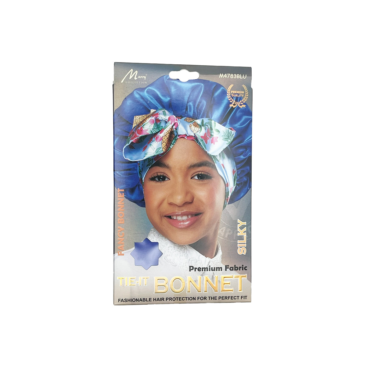 Murry Collection Kids Fancy Tie Bonnet Premium Fabric Adjustable Hair Cap