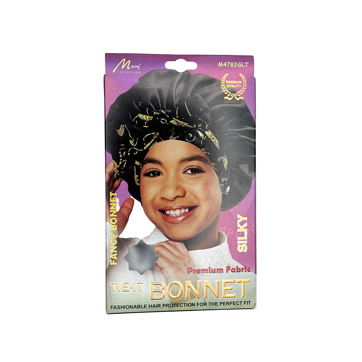 Murry Collection Kids Fancy Tie Bonnet Premium Fabric Adjustable Hair Cap