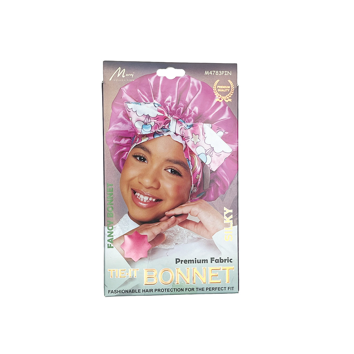 Murry Collection Kids Fancy Tie Bonnet Premium Fabric Adjustable Hair Cap