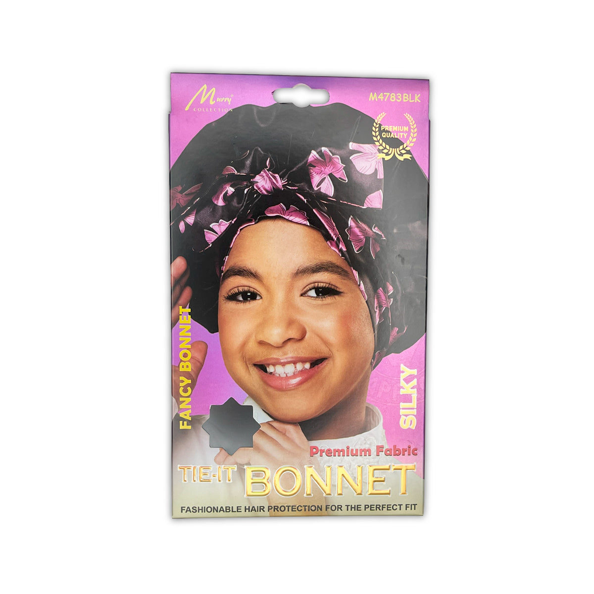 Murry Collection Kids Fancy Tie Bonnet Premium Fabric Adjustable Hair Cap