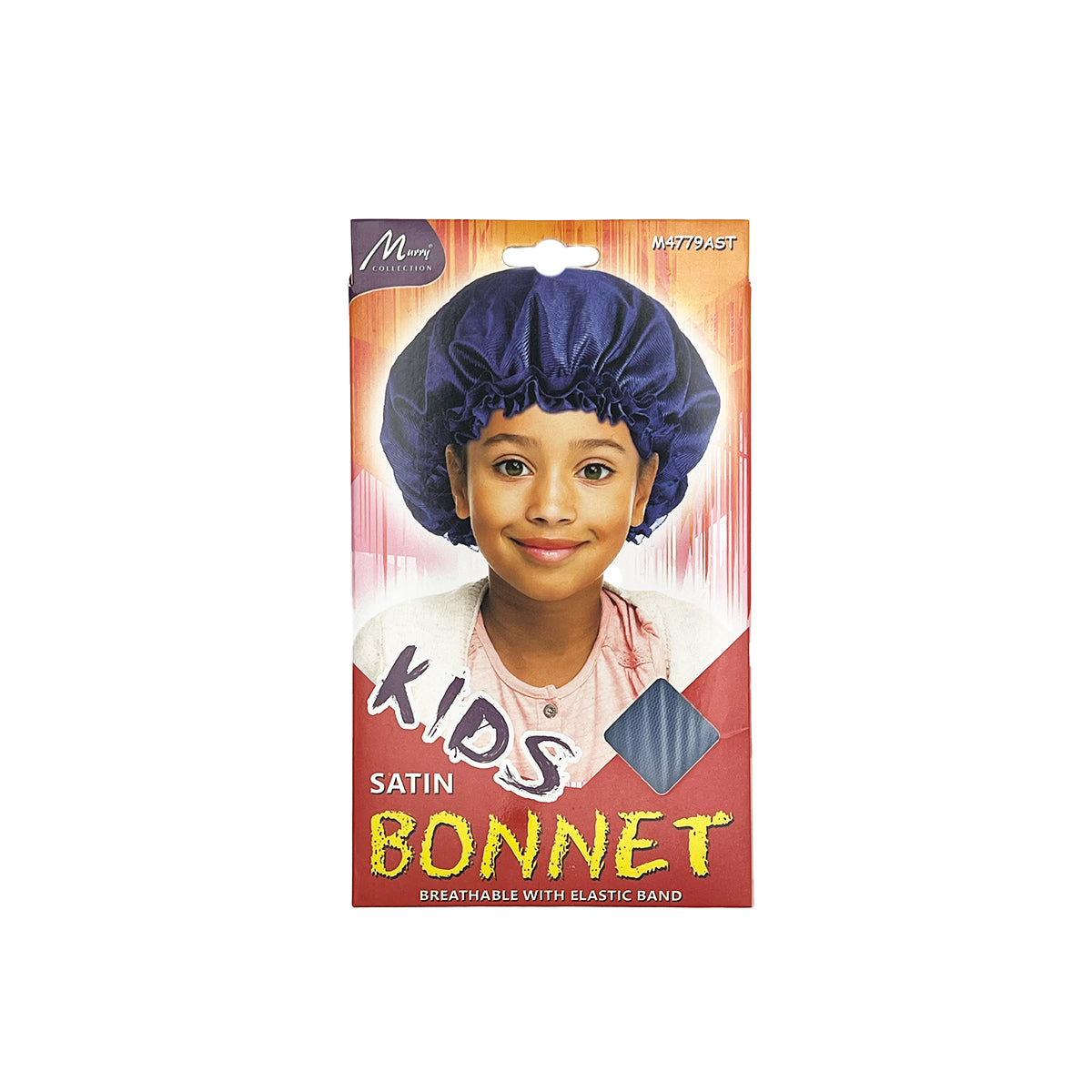 Murry Collection Kids Satin Bonnet Breathable Elastic Hair Cap Assorted Colors