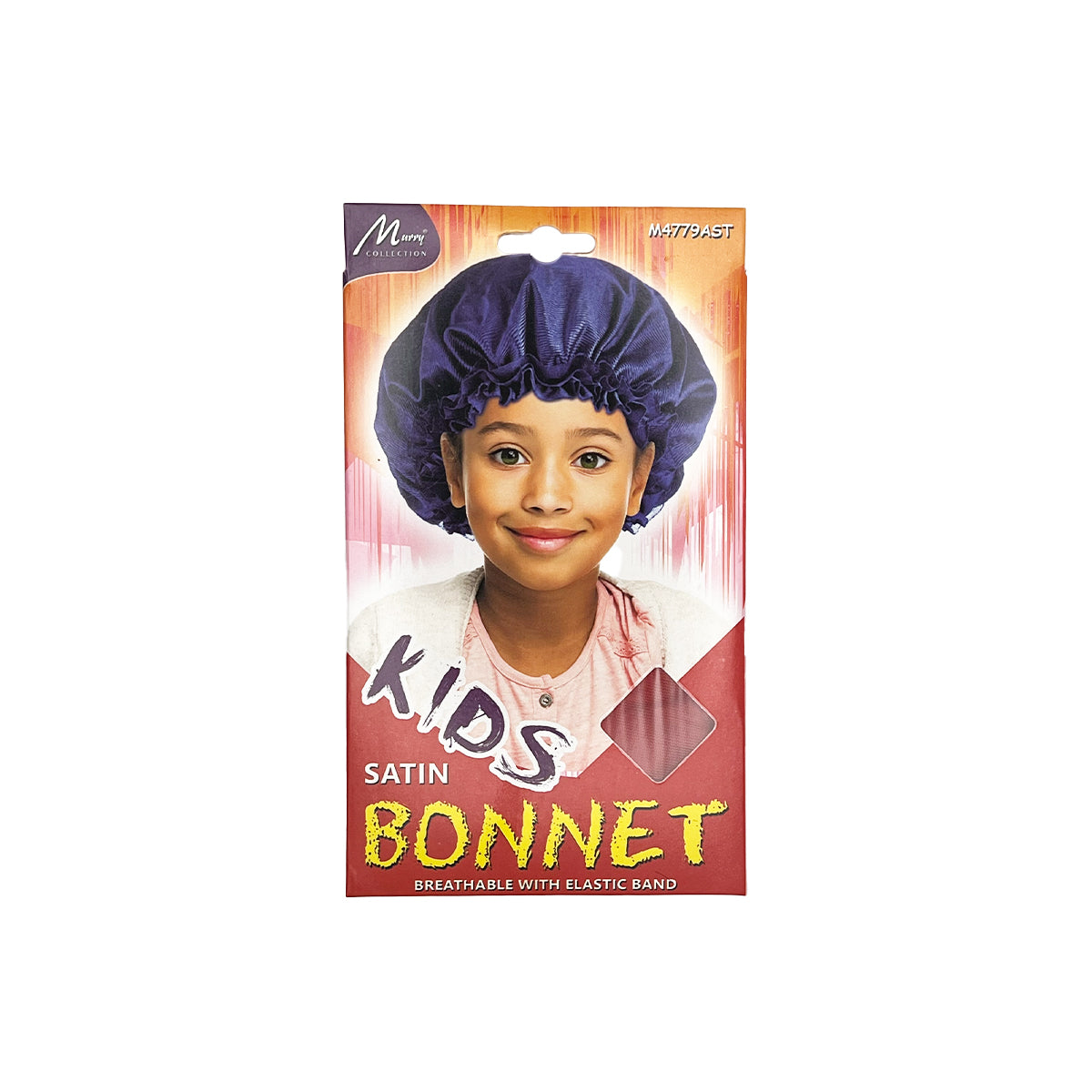 Murry Collection Kids Satin Bonnet Breathable Elastic Hair Cap Assorted Colors
