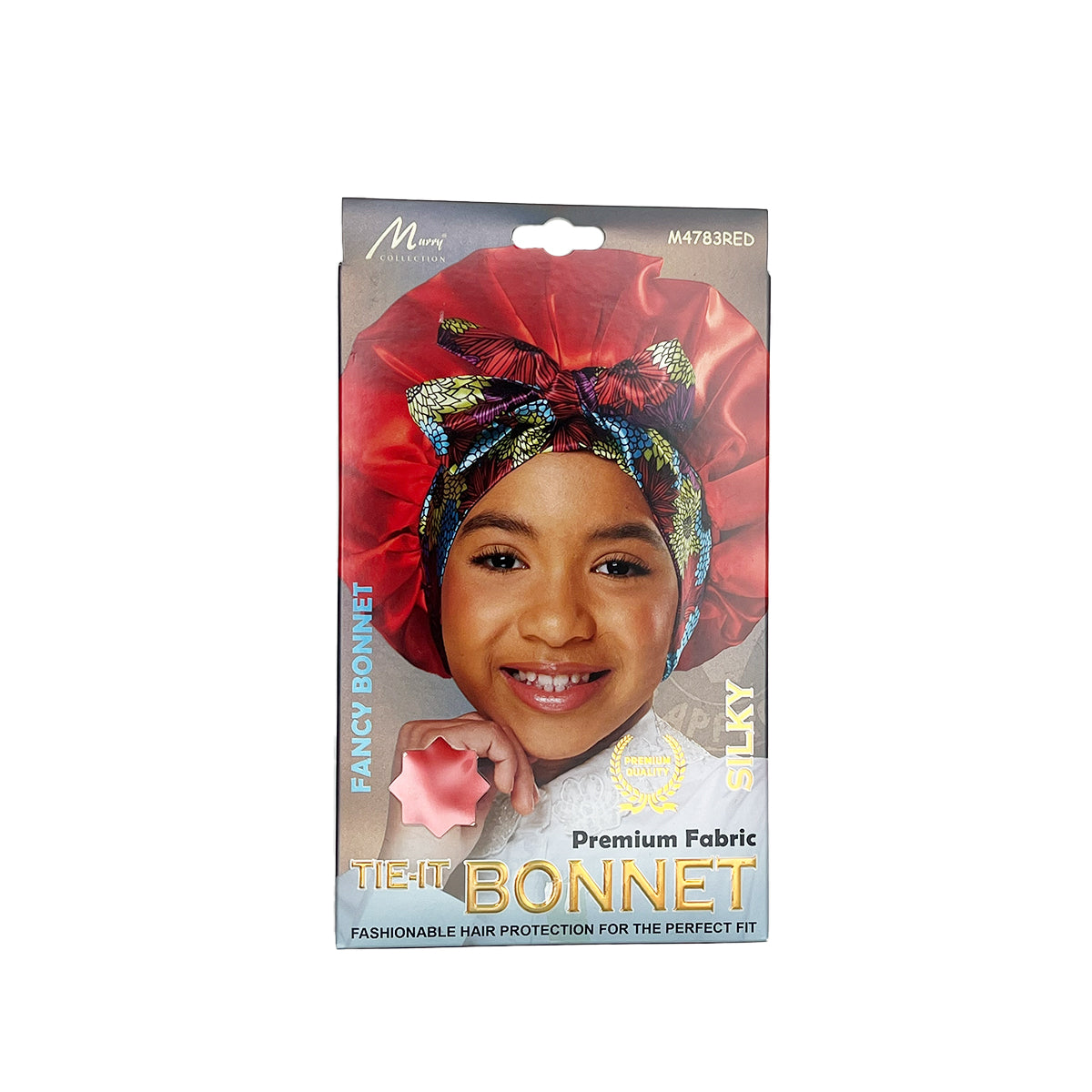 Murry Collection Kids Fancy Tie Bonnet Premium Fabric Adjustable Hair Cap