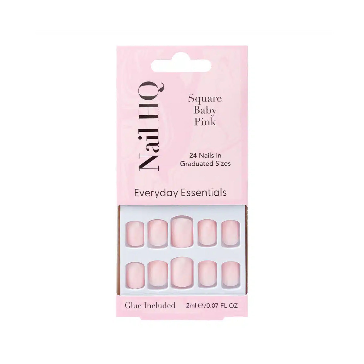Nail HQ Press On Nails Square & Oval with Glue – 24 Pieces
