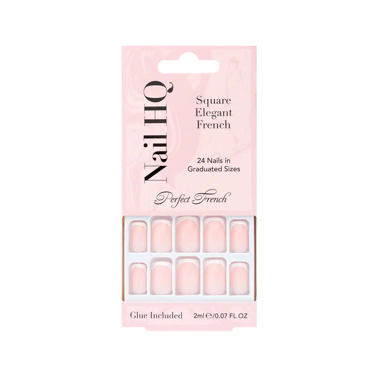Nail HQ Press On Nails Square & Oval with Glue – 24 Pieces