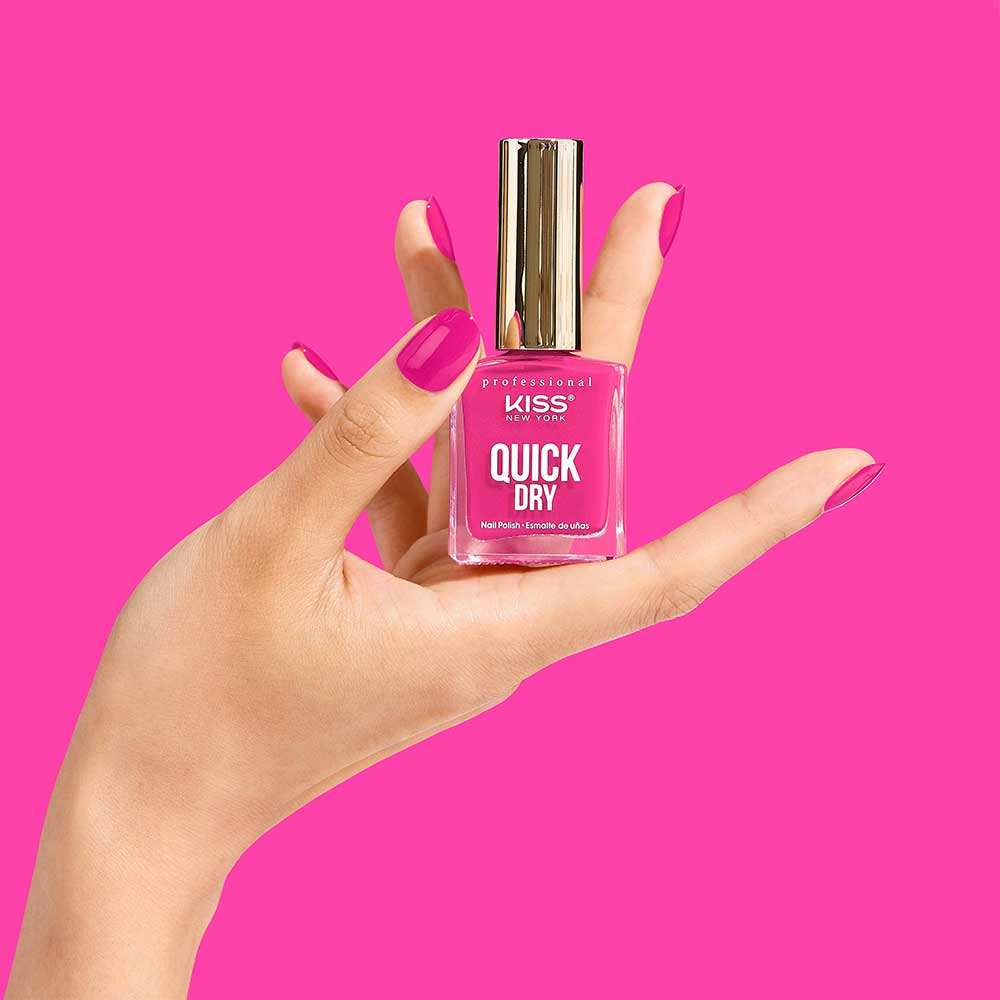Red By Kiss Quick Dry Nail Polish Fast Dry 1 Minute Chip Resistant Shine