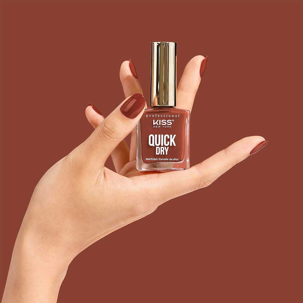Red By Kiss Quick Dry Nail Polish Fast Dry 1 Minute Chip Resistant Shine