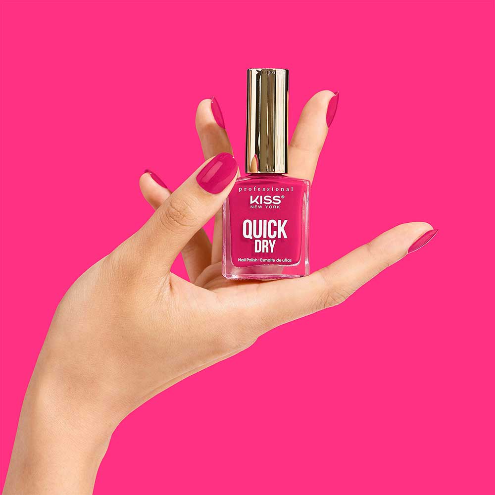 Red By Kiss Quick Dry Nail Polish Fast Dry 1 Minute Chip Resistant Shine