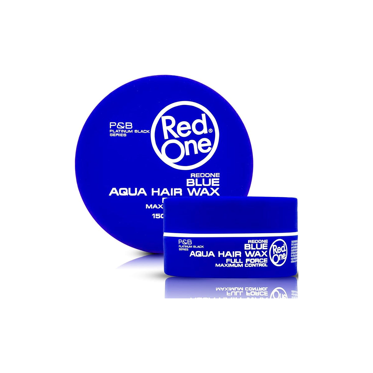 Red One Aqua Hair Wax Blue 5oz Maximum Control Strong Hold Water Based