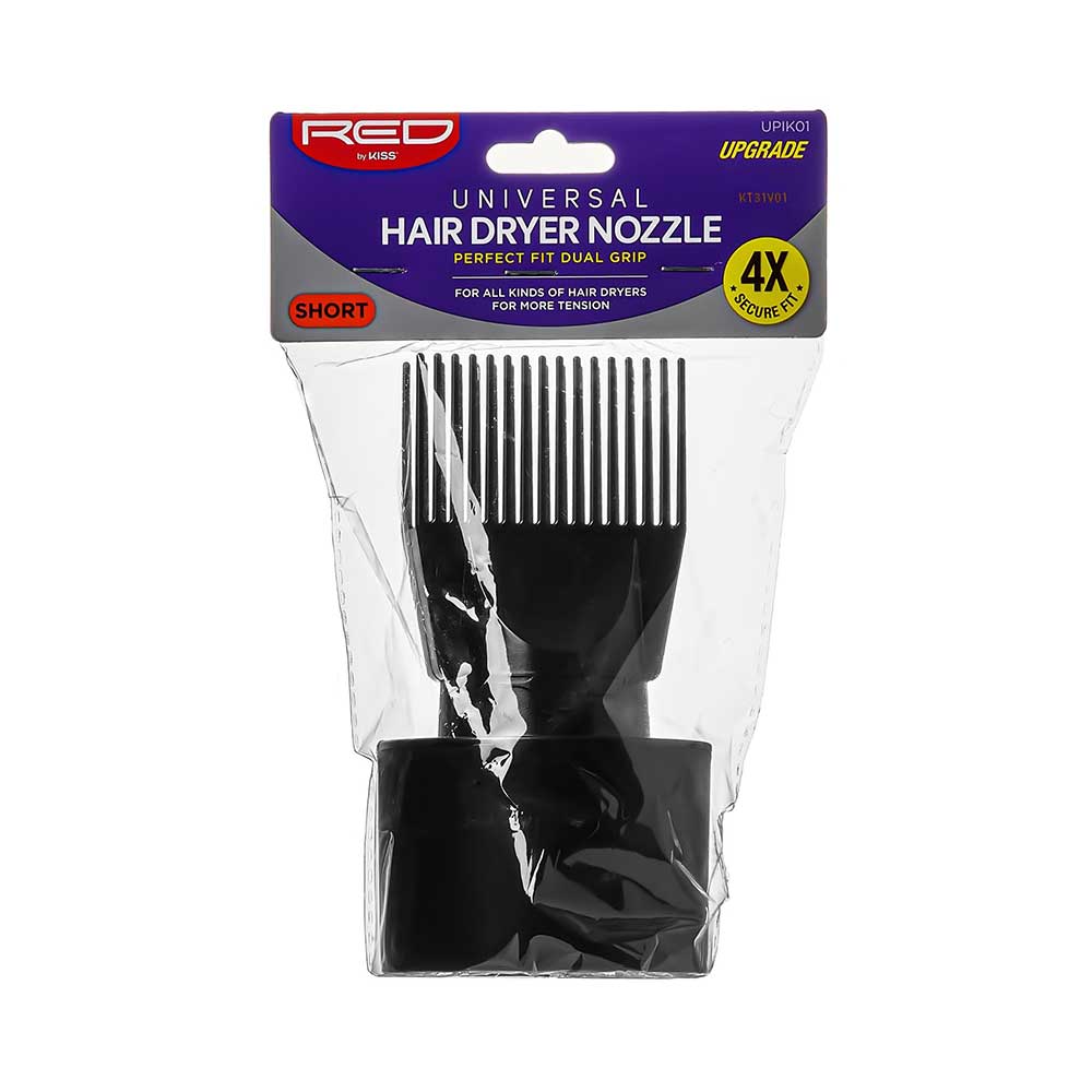 Red By Kiss Universal Hair Dryer Nozzle Attachment Short & Long Sizes Dual Grip