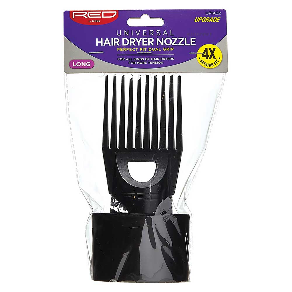 Red By Kiss Universal Hair Dryer Nozzle Attachment Short & Long Sizes Dual Grip