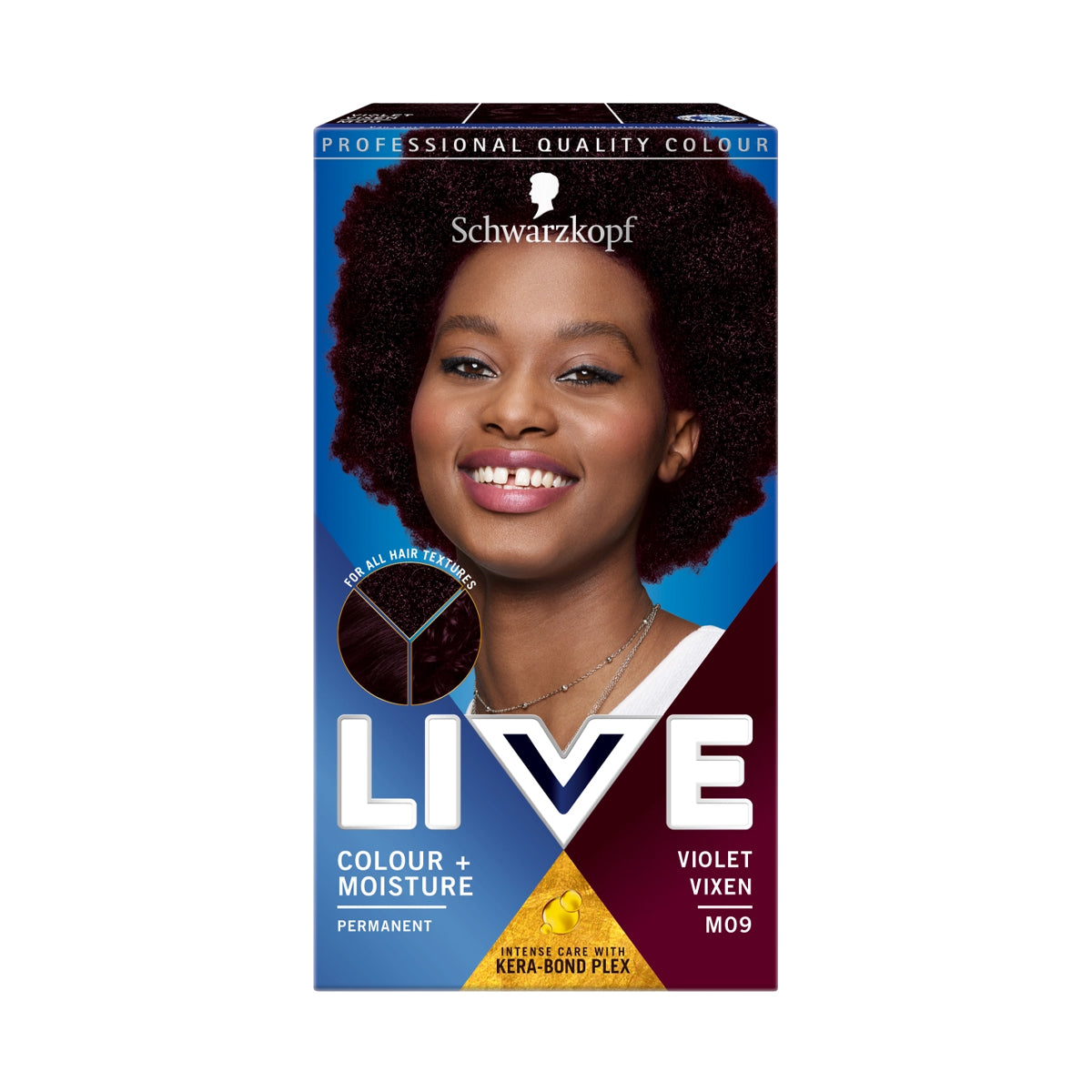 Schwarzkopf LIVE Color+ Moisture M09 Violet Vixen Permanent Hair Dye