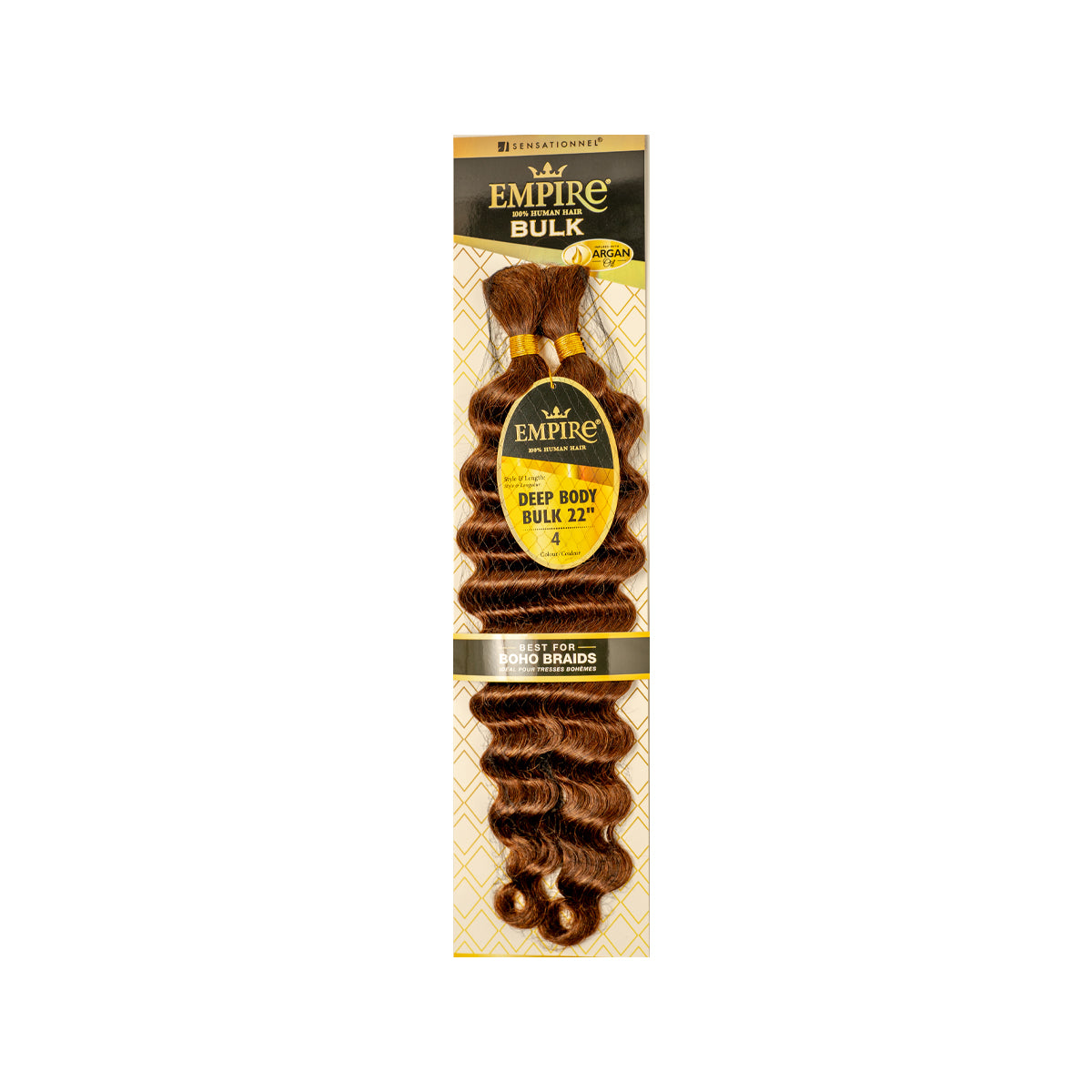 Sensationnel Empire Deep Body Bulk 22" 100% Human Hair Argan Oil