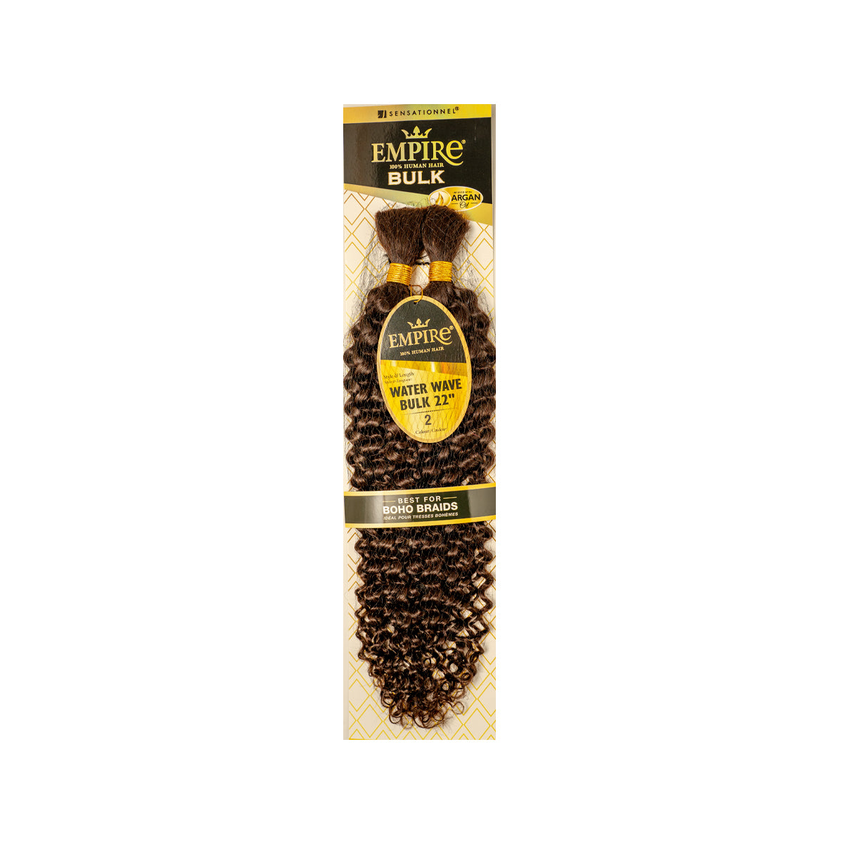 Sensationnel Empire Water Wave Bulk 22" 100% Human Hair Argan Oil Infused