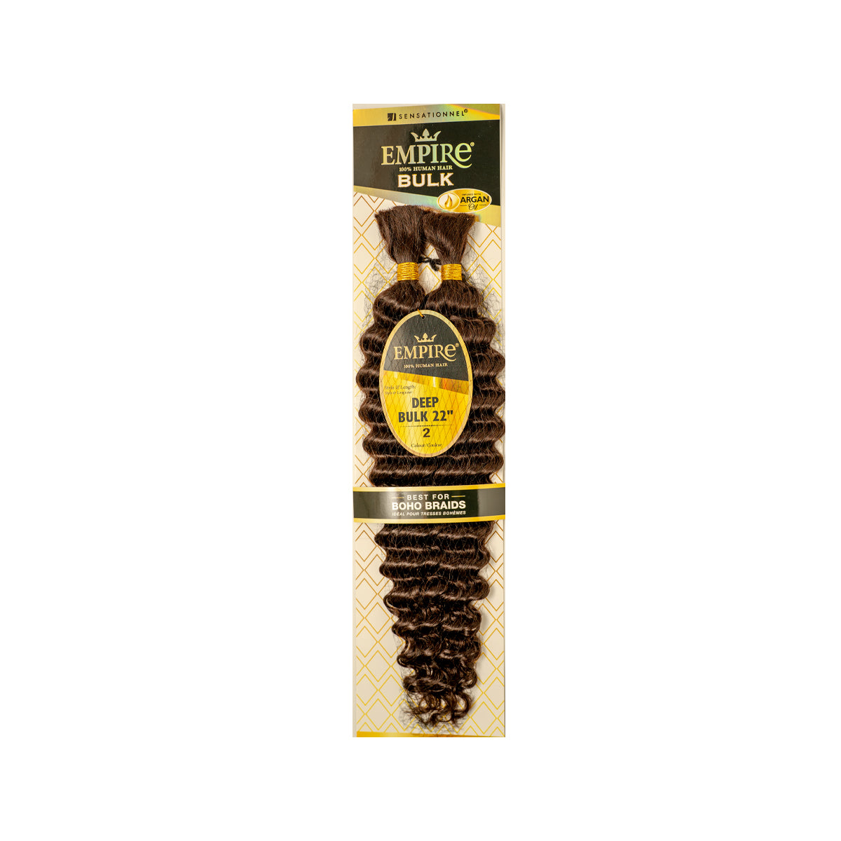 Sensationnel Empire Deep Bulk 22" 100% Human Hair Argan Oil Braiding Hair