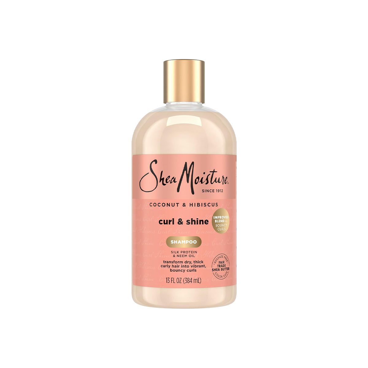 Shea Moisture Coconut & Hibiscus Curl & Shine Shampoo 13 fl oz Sulfate Free for Curly Hair