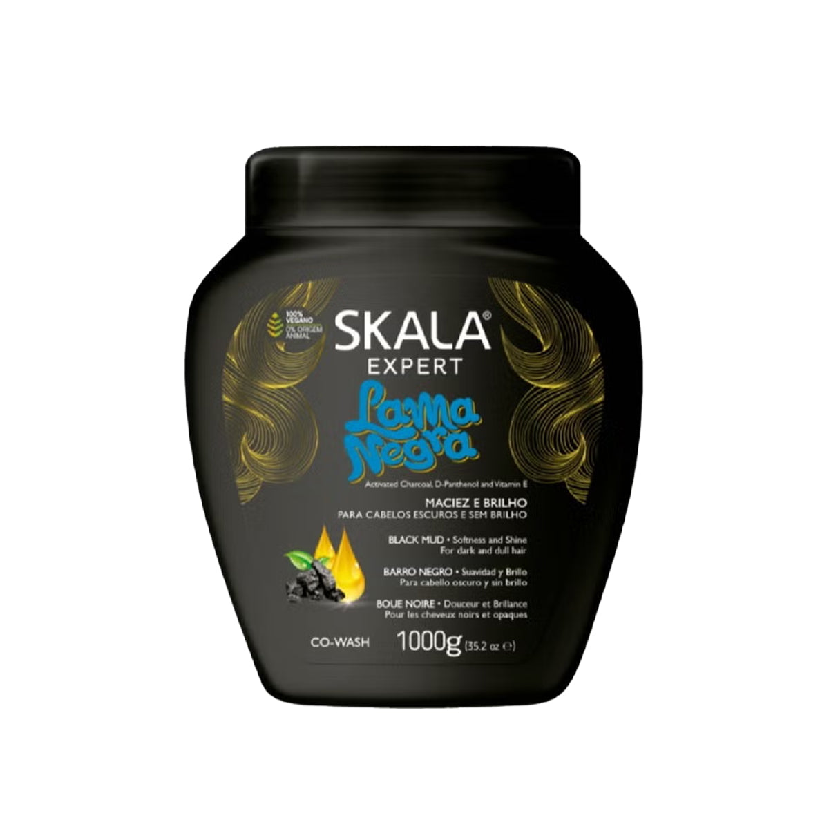 Skala Expert Black Clay Activated Charcoal Detox Co-Wash 1000g