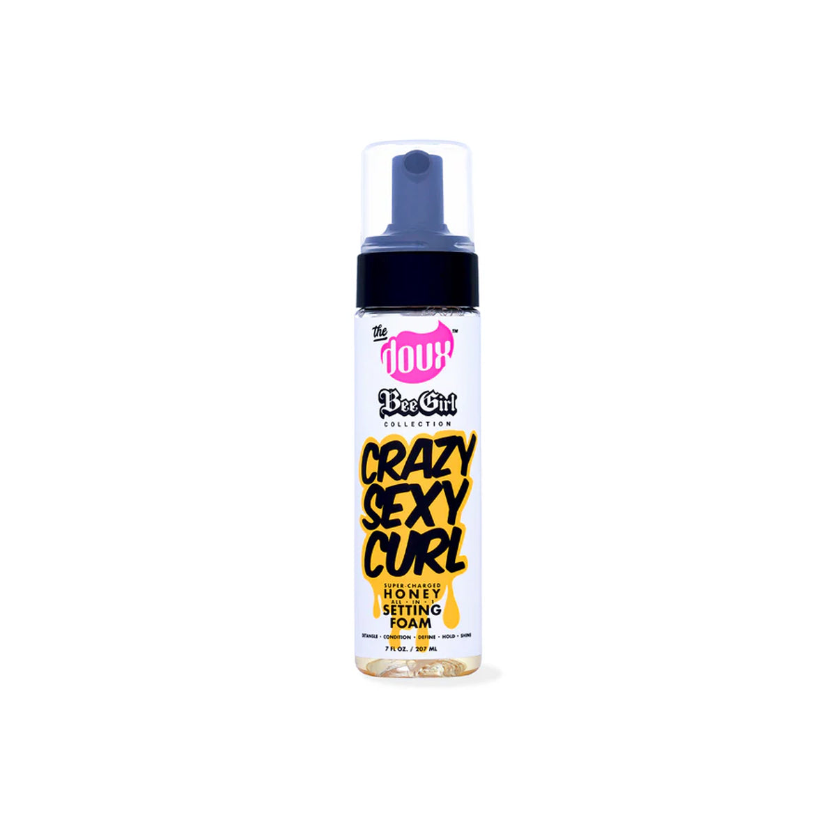 The Doux BeeGirl CRAZYSEXYCURL Honey Setting Foam 7oz Curl Defining Styler