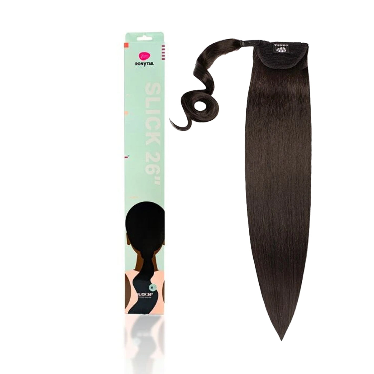 Feme Collection Wraparound Ponytail Slick Long Synthetic Heat Resistant Hairpiece