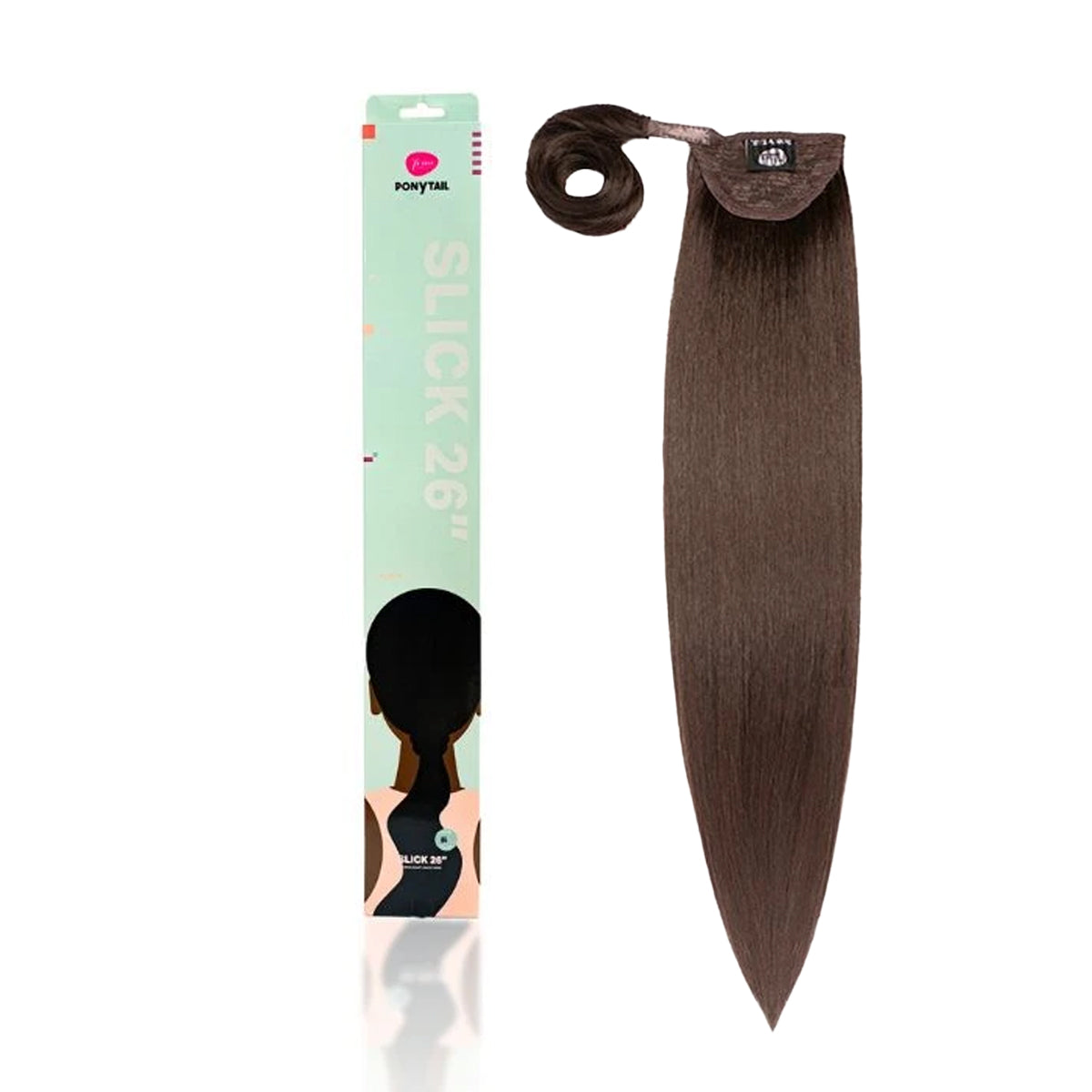 Feme Collection Wraparound Ponytail Slick Long Synthetic Heat Resistant Hairpiece